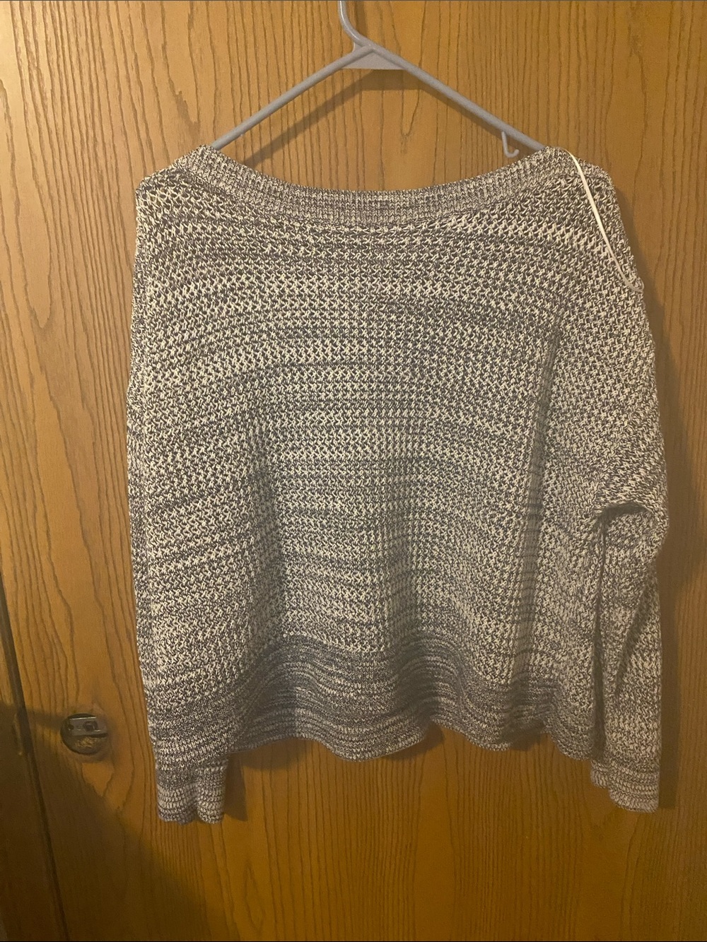 Old Navy Marled Gray and Cream Crewneck Sweater